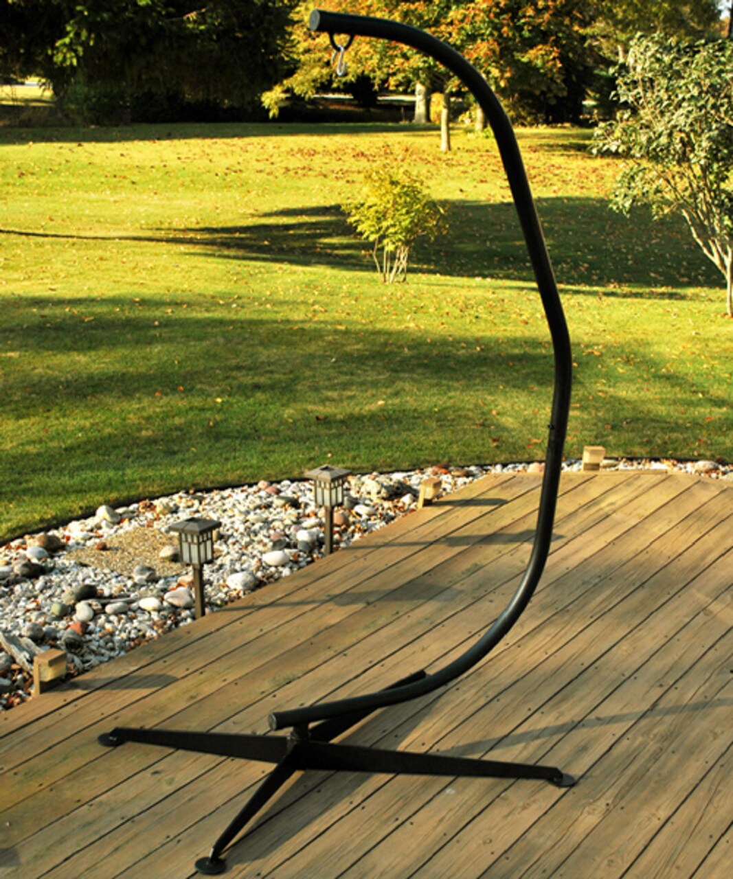 The Hamptons Collection 79" Black Contemporary C-Style Hanging Chair Frame